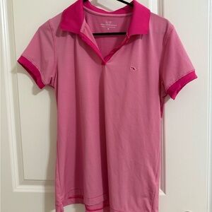 NWOT Vineyard Vines Women's Striped Pink Polo activewear Shirt